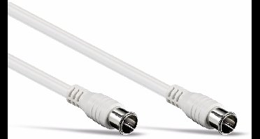 S-IMPULS SAT-antennesnoer, 2x F-Quick-connector, wit, 5 m, 100dB