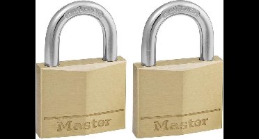 MasterLock Hangslot - Massief Messing - 40 mm - 2 stuks - 140EURT
