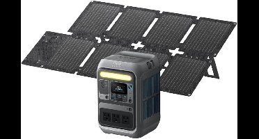 Anker SOLIX C300X plus PS60 Portable Solar Panel - Portable powerstation - 600 W - Backup stroomuitval - Camping - Outdoor