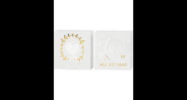 Canvas met Gouden Motief Love
