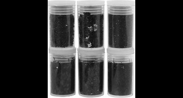 CC Glitter en Pailletten Set Zwart 6x5 gr