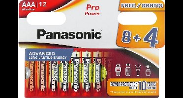 Panasonic Pro Power AAA LR03 batterijen - 8+4 GRATIS