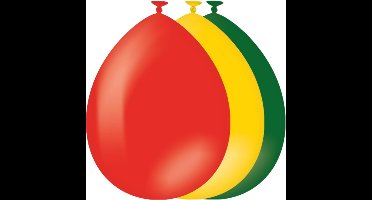Ballonnen | 25 stuks | Kleur: Rood, Geel & Groen | Afmeting: 30cm