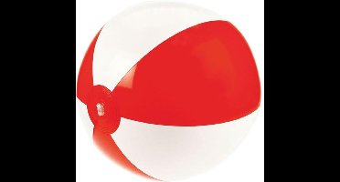 Benza Opblaasbare Strandbal Rood en Wit 25 cm