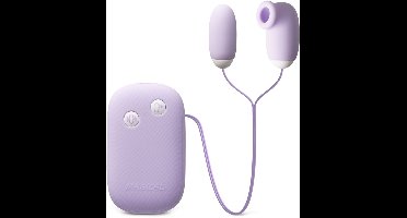 Magical Duo Vibe – Dubbel Genot met Zuig- en Trilfunctie – Discreet & Bedraad – Lila Design