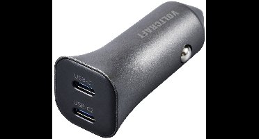 VOLTCRAFT CPS-40W/ 2 VC-RA401 USB-oplader 40 W 2x USB-C USB PD 3.0 Zilver-zwart Auto