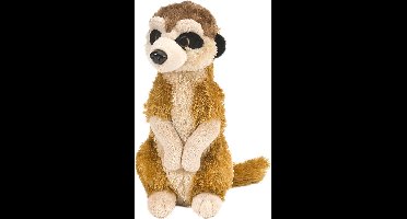 Wild Republic pluche knuffel stokstaartje - 20 cm - Meerkat - bruin - Safari dieren