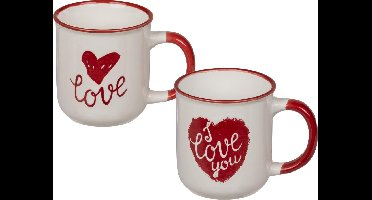 Koffiemok I love you / Love Ø7,5x8cm