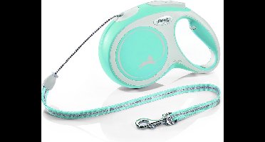 Flexi Rollijn New Comfort Koord M Lichtblauw&Lichtgrijs - Hondenriem - 8 m