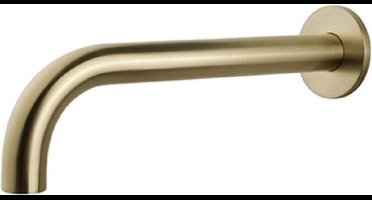 Wiesbaden Caral Inbouw Baduitloop 30 cm. - Goud Look - Geborsteld Messing