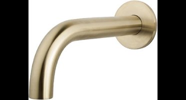 Wiesbaden Caral Inbouw Baduitloop 20 cm. - Goud Look - Geborsteld Messing