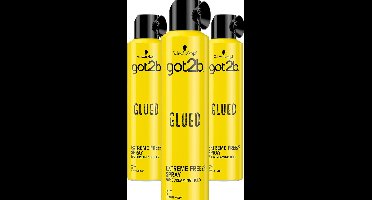 Got2b Glued Extreme Freeze Haarspray - 3 x 300 ml - Voordeelverpakking