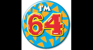 Button klein - i'm 64 Leeftijd Fun gifts