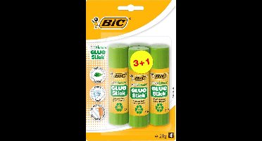 Lijmstift Bic Ecolutions 21gr blister à 3+1 gratis