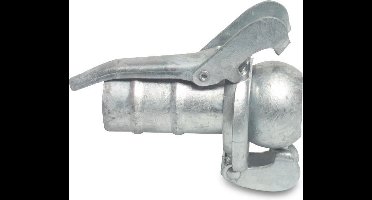 Snelkoppeling staal gegalvaniseerd 50 mm x 50 mm M-deel Bauer x slangtule type Bauer S77