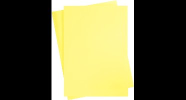 Gekleurd Karton, A2, 420x594 mm, 180 gr, lichtgeel, 10vel | Knutselkarton