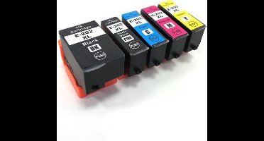 MediaHolland - Huismerk Inkt Cartridges voor Epson 202XL T202XL Printers - Set van 5 Stuks - 4 Kleuren - Epson Inktpatronen, Cartridge