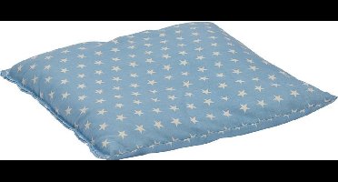 Druivenpitkussen Classico - 27 x 25cm - Blauw met Witte Grote Sterren