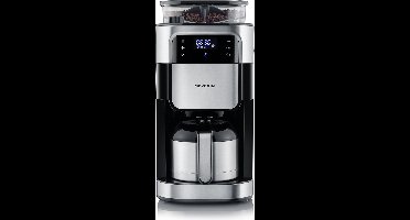 Severin KA 4814 Filter Koffiezetapparaat met bonenmaler - Hoogwaardige thermoskan - Extra stille werking - Zwart / Rvs