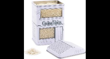 Balvi Voorraadbus 16,6 X 10,5 Cm Blik Wit