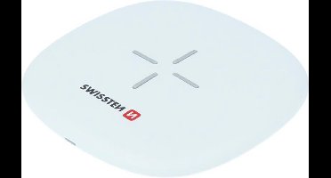 Swissten Draadloze QI Oplader - Wireless Charger - Snel Draadloos Opladen - 10W - Wit