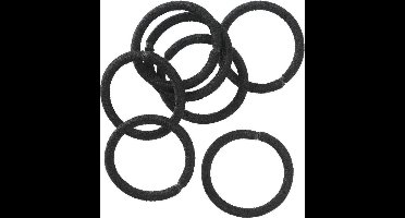 Haar elastiekjes - 20 stuks - zwart - elastiekjes voor het haar