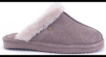 Warmbat Lismore Suede Dames Sloffen - Taupe - Maat 36