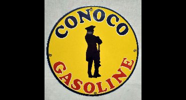 Conoco Gasoline Emaille Bord 30 cm