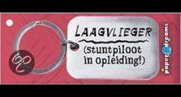 RVS sleutelhanger - Laagvlieger stuntpiloot in opleiding