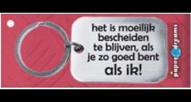 Paper Dreams | RVS sleutelhanger | Bescheiden blijven