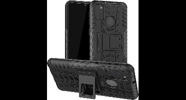 Rugged Hybrid Samsung Galaxy M21 Hoesje - Zwart