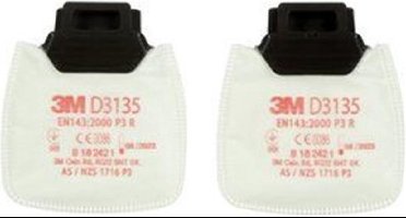 3M D3135 Secure Click P3 Stoffilter - 2 stuks