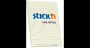 Stick'n Schrijfblok - 152x101mm - Gelinieerd - Pastel geel - Schrift - 100 sticky notes
