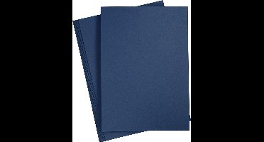 Karton, A4, vel 210x297 mm, 220 gr, blauw, 10 stuk/ 1 doos