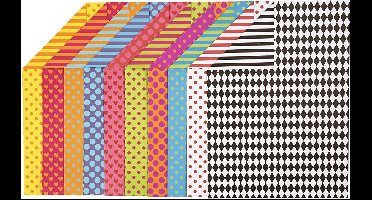 Bedrukt Karton, A4, vel 210x297 mm, 250 gr, diverse kleuren, 20 div vellen