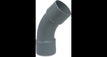 Mega Bocht 45° PVC-U 32 mm lijmmof 10bar grijs type handgevormd