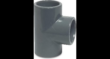 Mega T-stuk 90° PVC-U 63 mm lijmmof 16bar grijs KIWA