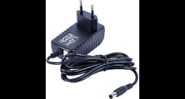 Voedingsadapter voor Makita Bouwradio - 5,5 x 3,3mm (met pin) - 12V - 1A - 12W - 1 meter - Zwart