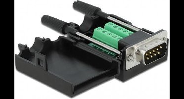 Seriële RS232 connector 9-pins SUB-D (m) met schroeven - 10-pins Terminal Block met behuizing / schroeven