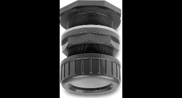 VDL Kistdoorvoer PVC-U 32 mm x 1 1/4" knel x buitendraad 10bar grijs