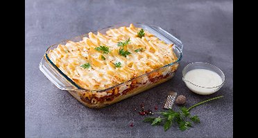 Ovenschaal Rechthoek - Met Grepen - Borosilicaatglas - 1,4 liter - Transparant