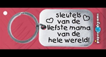 Paper Dreams | RVS Sleutelhanger | Sleutels van de liefste mama!