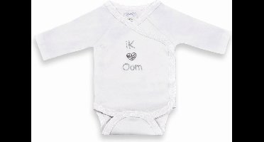 Funnies Romper Oom Junior Katoen Wit/wit Maat 50/56