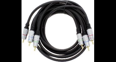 Q-LINK premium audio/video-verbindingskabel componenten 3-voudig o.a. voor HDTV