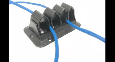 Bachmann Flexibele Kabelhouder met Schroeven - Zilvergrijs - Houd kabels netjes op hun plek