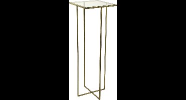 Bijzettafel - Metaal - Glas - L35, B35,  H100cm - Brons