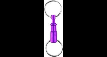 Sleutelring PAARS deelbare sleutelhanger - Aluminium