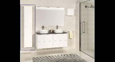 Kolomkast Exellence Sephia 140x30x25 cm MDF Mat Wit