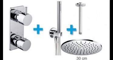 Wiesbaden Regendouche - Type 3 - Inbouw - Complete set - Rond - ø 30 cm