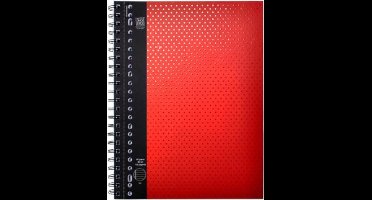 Soho Collegeblok College Lijnen 23-rings A4 Rood